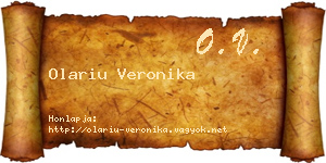 Olariu Veronika névjegykártya
